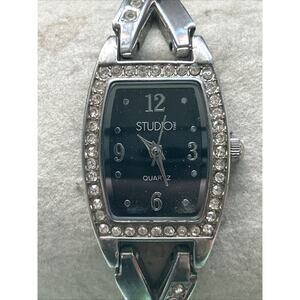 Studio Time Black Dial Silver Tone Women’s Quartz Watch
